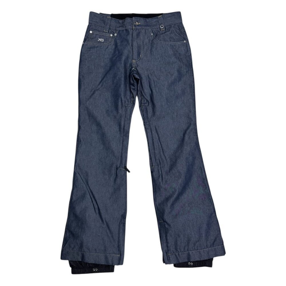 RIPZONE Faux Denim Snowboard Ski Winter Waterproof Snow Pants Womens Small